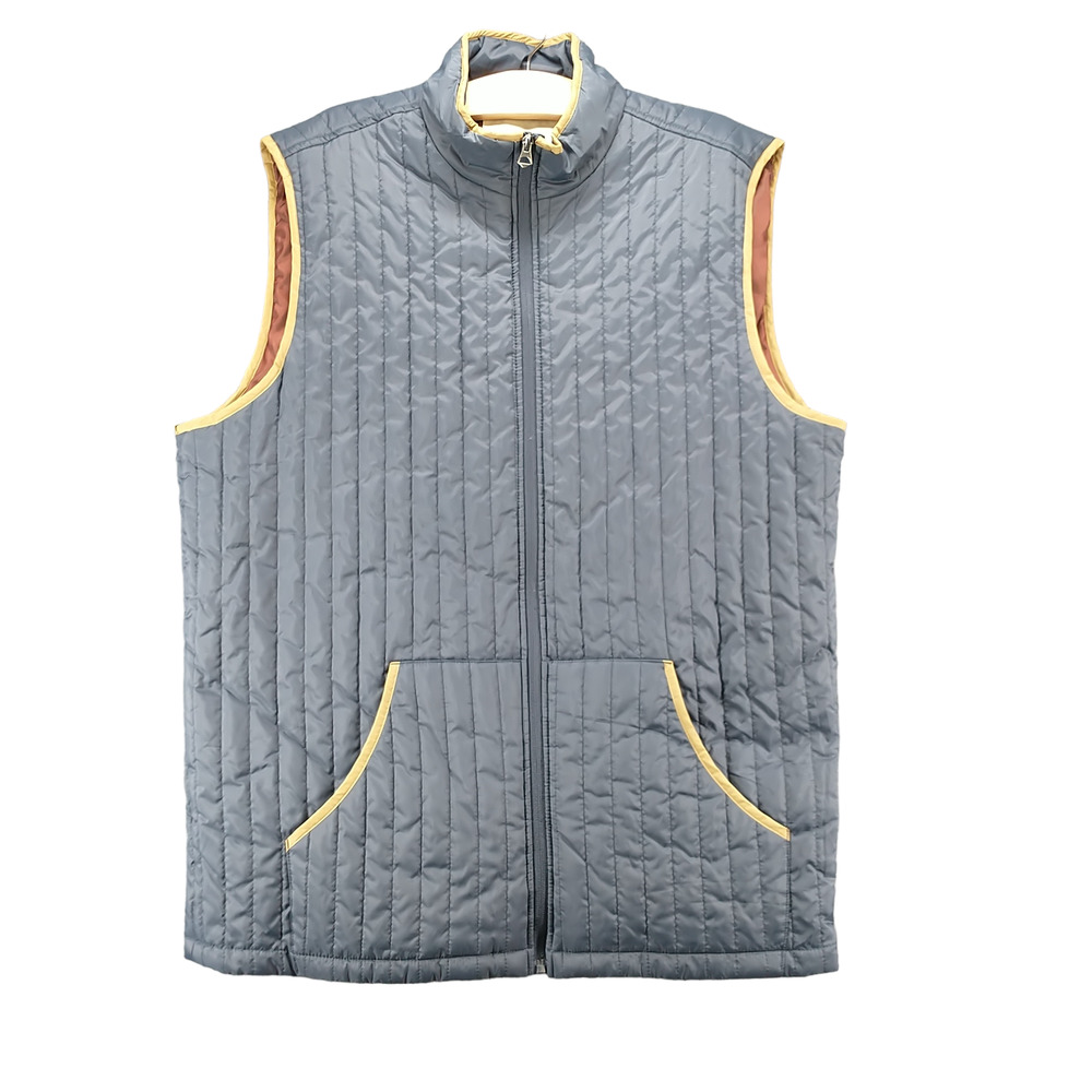 Mutual Weave Men's Puffer Vest Blue XLT Full Zip Side Pockets Lined Outdoor
